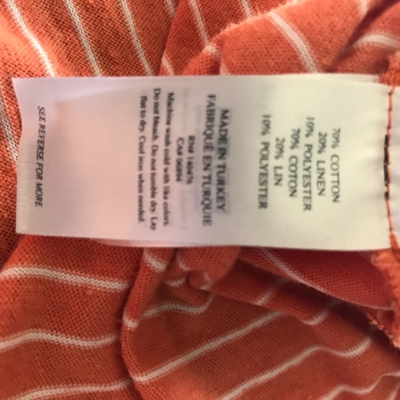 Faherty women’s Turkish cotton tee tangerine XL - Picture 7 of 8